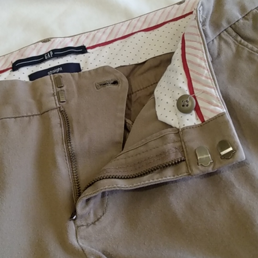 *Gap Straight Ankle Jeans - Gap Stretch – Tan‎ – Women Size 12 - Picture 8 of 13